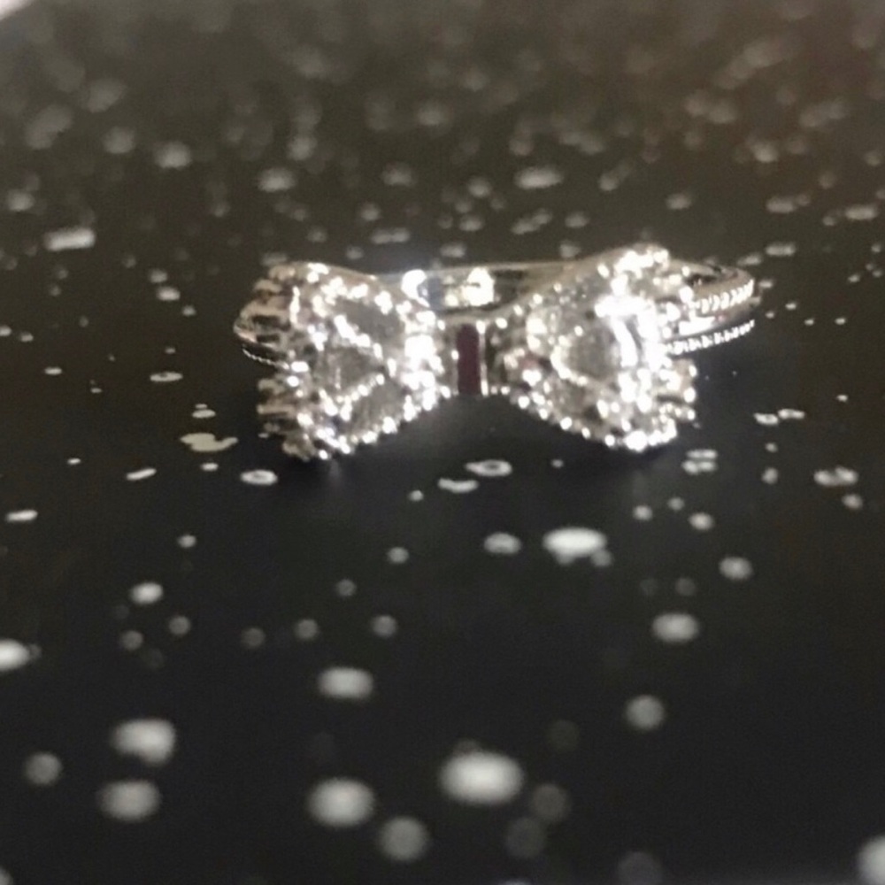 Sterling Silver Bow Accent Ring